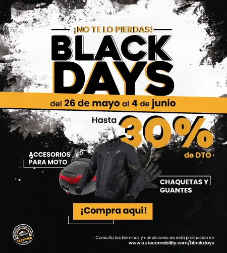 Descuentos Blackdays - Accesorios para motos y motociclistas