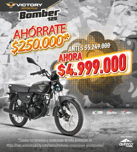 Promoción moto Victory Bomber 125 | Auteco Mobility