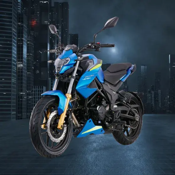 Motocicleta aspiracional, minimalista y futurista.